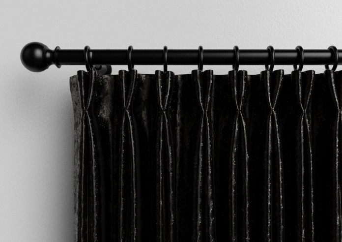 Crushed Velvet, Black Noir - Made to Measure Curtains - Image 10